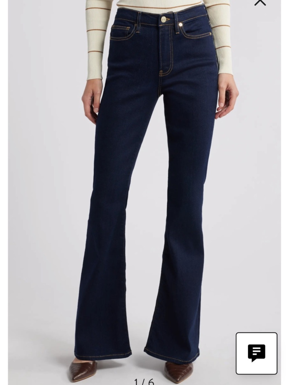 Frame Le High Flare in Stargirl - Size 31